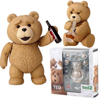 #ad Ted 2 Movie Teddy Bear Figure 10cm 4quot; Movable Collectible Toy w Box $24.99