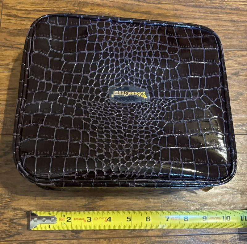 SeneGence LipSense Makeup Case Bag w/ Zippered Compartments Exotic Croc Print