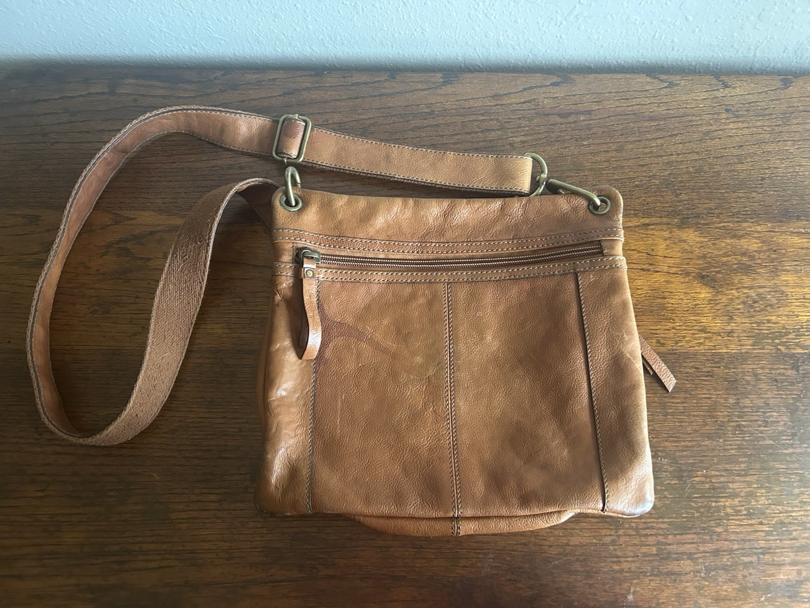 Fossil Multi Color Patchwork Leather Boho Hippie … - image 5