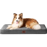 Graues Hundebett Xl, OrthopäDisch, Waschbar, Flauschig, 104X68X9Cm