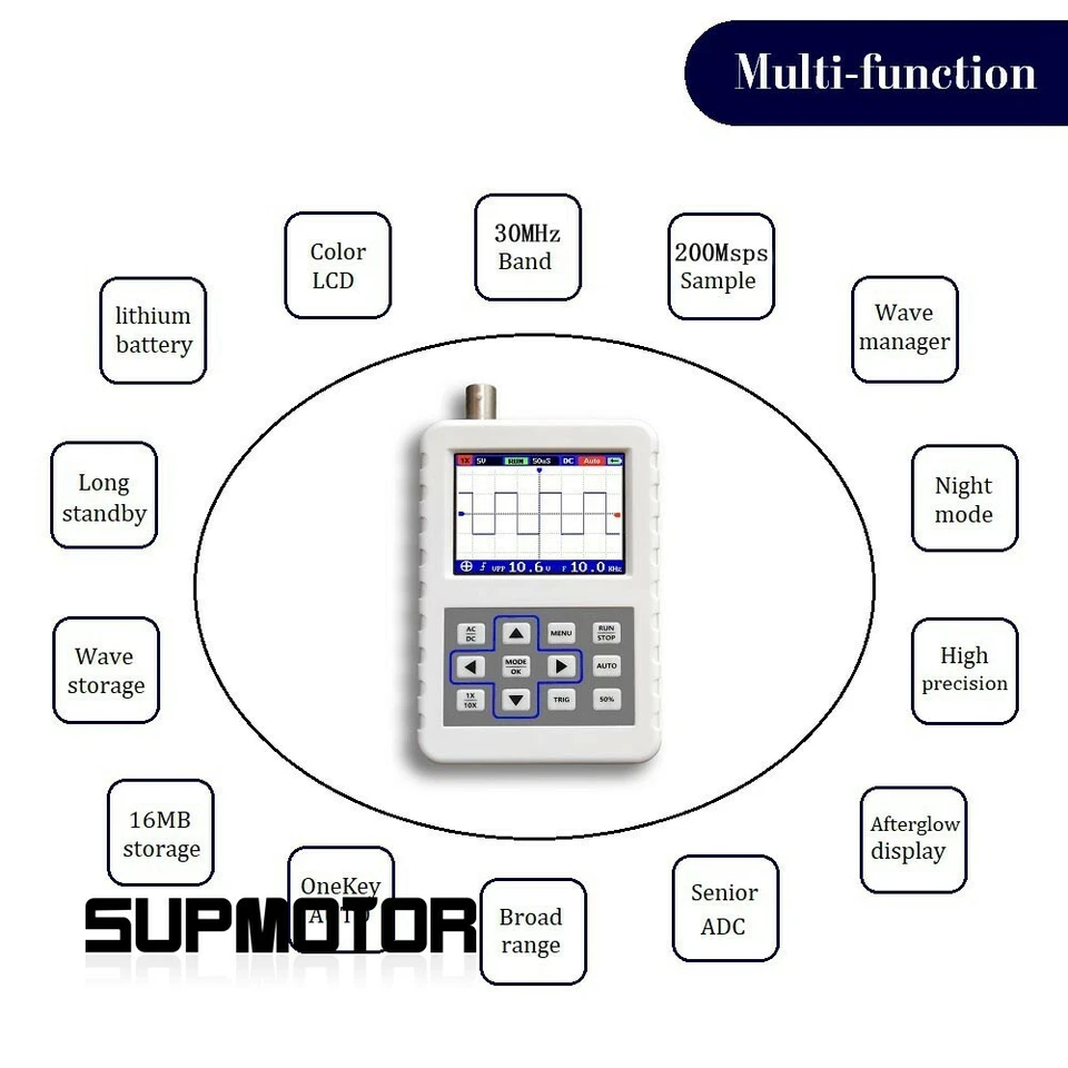 FNIRSI-2031H Handheld Mini Digital Oscilloscope 2.4-inch Screen 30M Bandwidth - Image 2 of 4