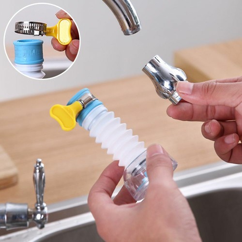 2x Tube Head Extension Filter Kitchen Telescopic Tap Faucet Extender Saver&Water - Picture 4 of 10