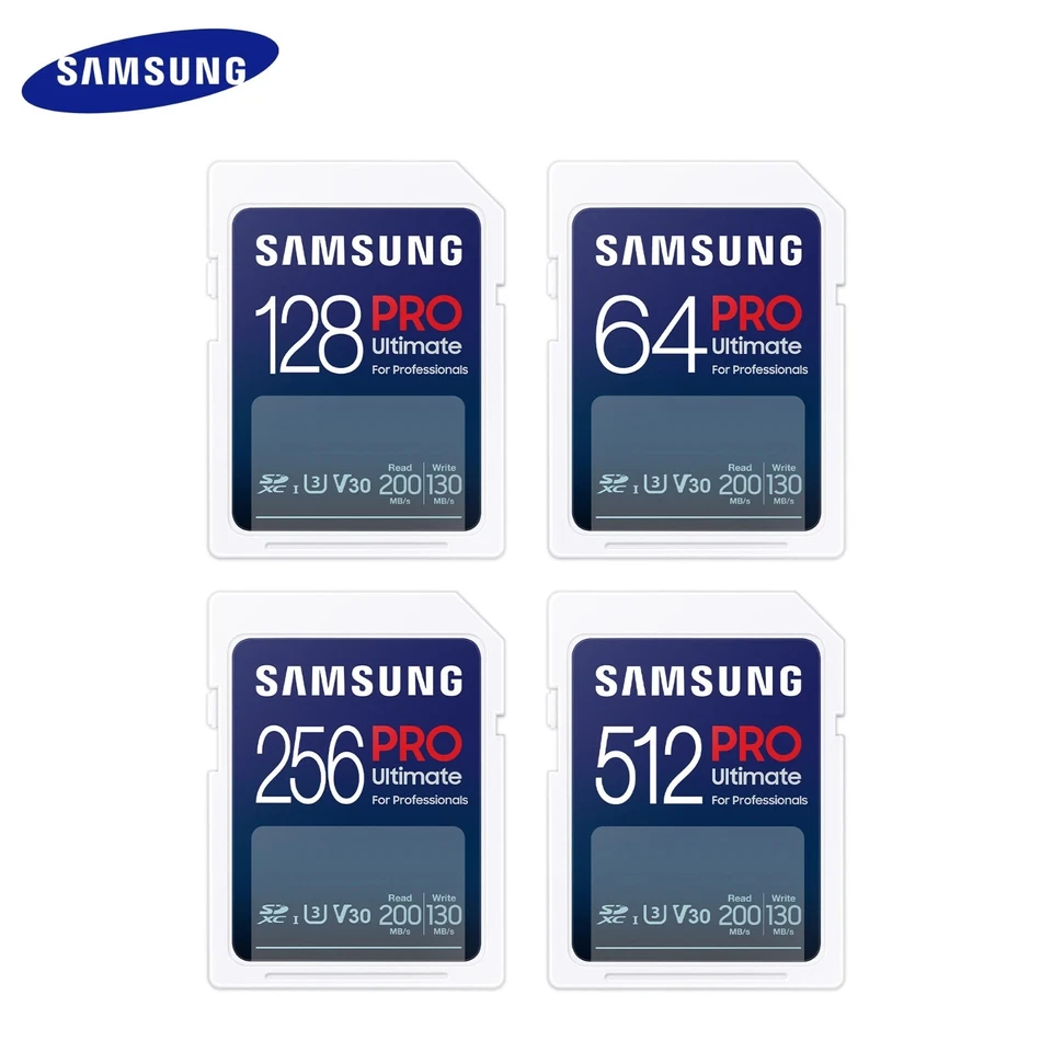SAMSUNG SD PRO Ultimate UHS-l memory Card Water-proof 64GB 128G 256G 512G U3 V30 - Image 4 of 4
