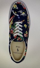 Polo Ralph Lauren Thornton Tropical Motif Canvas Sneakers Men 10 Summer Island