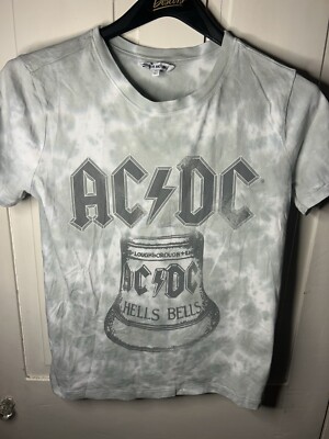 AC/DC Back In Black Hells Bells Tie Dye Tee Shirt  Size XS