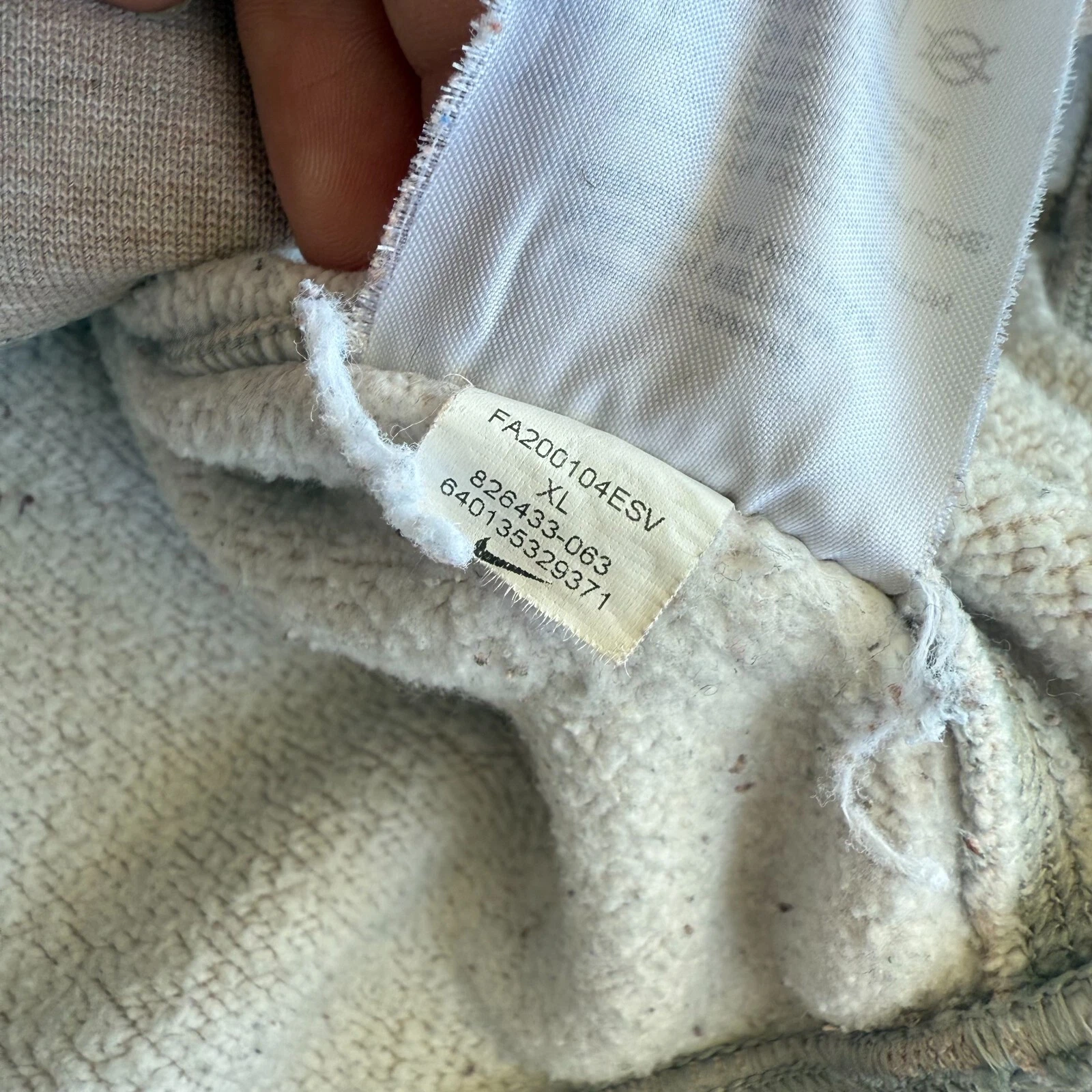 OFF WHITE Felpa Nike unisex grigia con cappuccio manica lunga felpa con cappuccio tempo libero casual XL