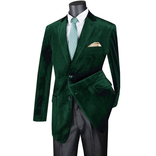 VINCI Men's Velvet 2-Button Reg Fit Dinner Jacket XS-5XL, 6 Colors - NEW - Picture 13 of 25