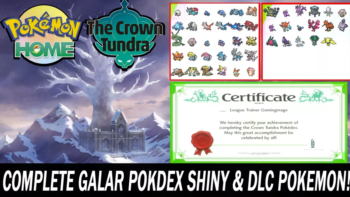 Pokemon Sword Shield Complete shiny Pokedex All Home Full Galar