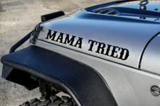 Set of 2 Custom Truck Hood Side Decals V1 | 4x4 Personalized Die Cut Stickers |