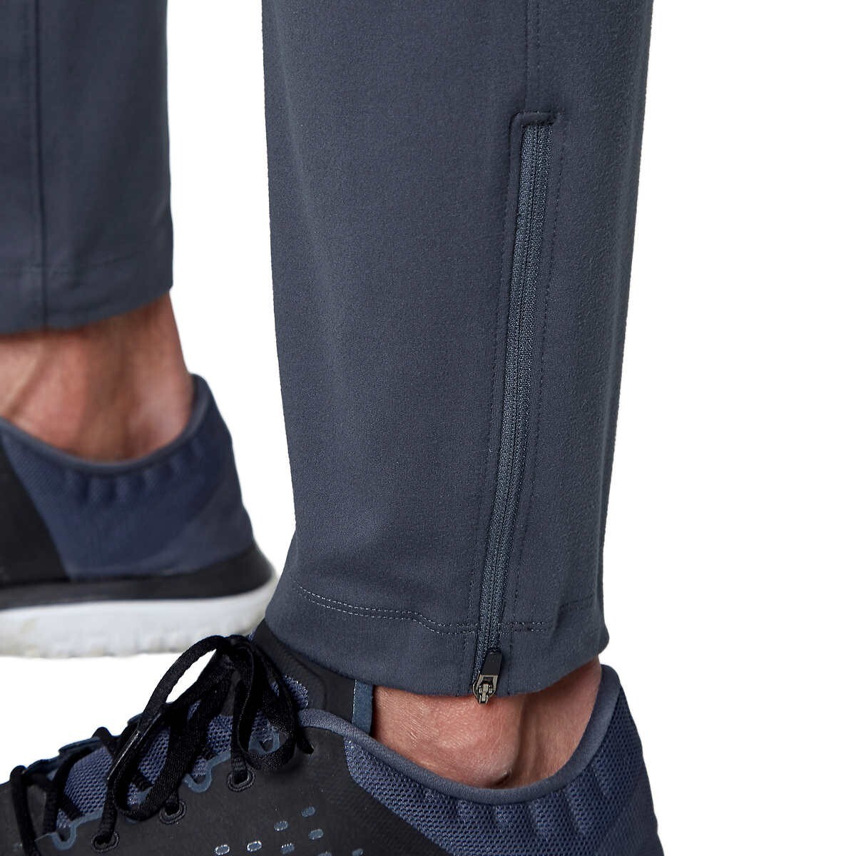 Mondetta Men's Performance Jogger Pants Zippered Leg Openings Gray Size