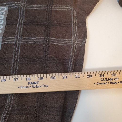 Geoffrey Beene Mens Brown Sweater Long Sleeved V Neck Cotton SZ XL Elbow Patch - Picture 9 of 15