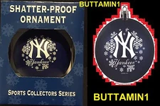 New York Yankees Topperscot MLB Team Christmas Tree Shatter-Proof Ornament Xmas