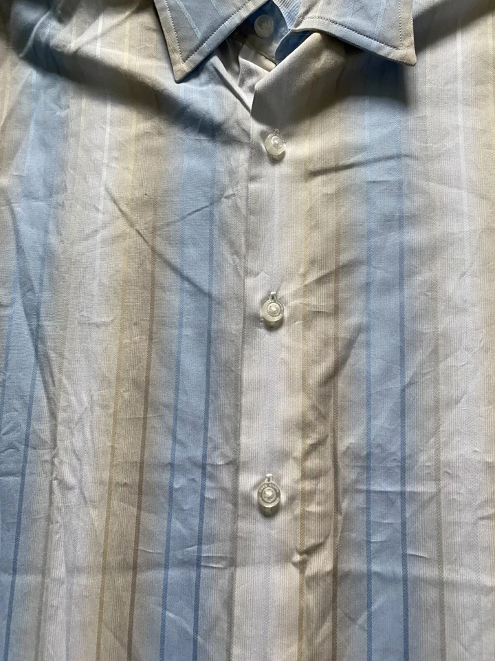 Camisa Austin Reed London Hombre Rayas Manga Corta Abotonada Multicolor Talla M Foto 4 de 4