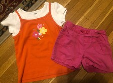 Girls Gymboree Jumping Beans Lot Of 2 Shirt Shorts Size:6/6X GUC