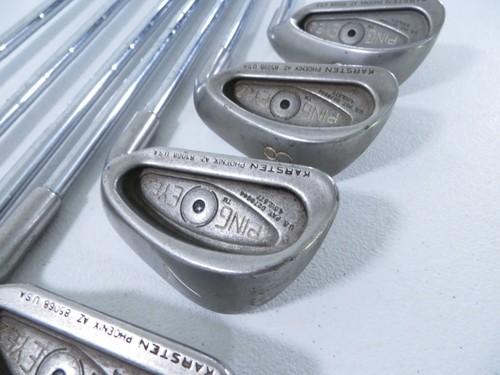 Ping Eye 2 Black Dot Iron Set 2-5 7-9 RH Steel Karsten ZZ Lite Shafts Good Grips - Picture 19 of 24