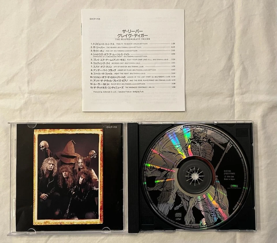 Grave Digger - The Reaper / Japan CD w/OBI (Autographed by Chris Boltendahl) Foto 3 de 4