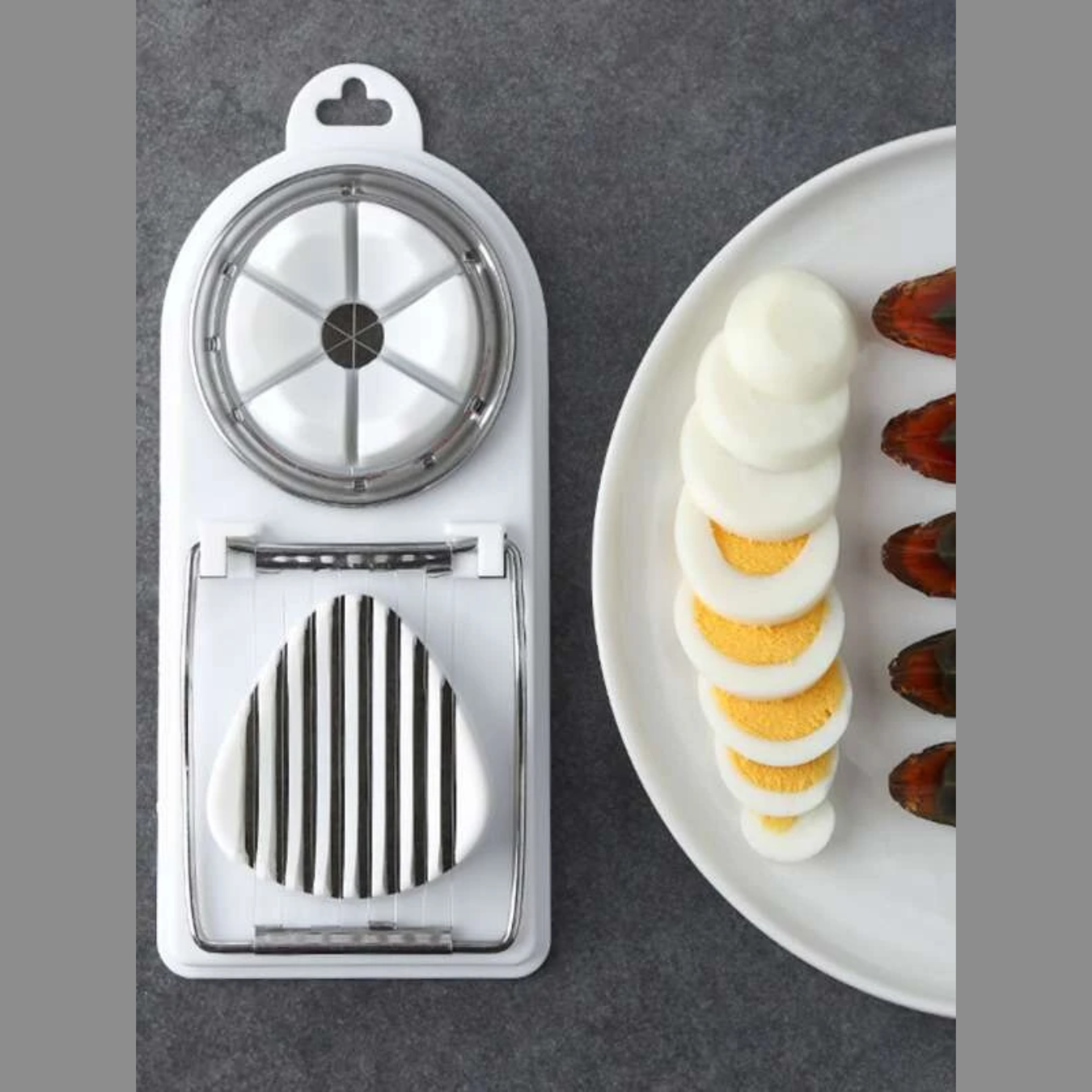 2in1 Stainless Steel Multifunctional Kitchen Accessories Egg Cutter