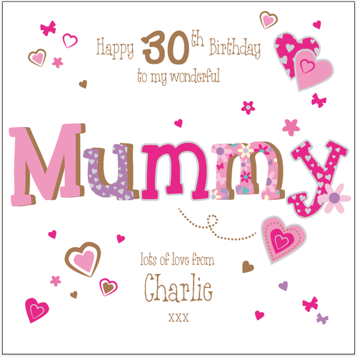 Personalised 40th birthday card mum mummy Any Age/Name/message - Picture 4 of 6