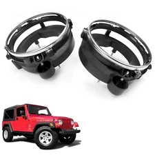 2PCS Headlight Bulb Brackets Buckets Kit For 1997-2006 Jeep Wrangler Part Num...