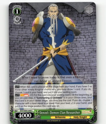 Weiss Denzel: Demon Clan Researcher The Seven Deadly Sins