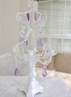 4 Arm Lavender Candle Holder White Candelabra Display Stand Wedding Christmas Nw