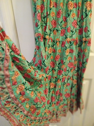 SundayUp Large Sundress Tammy Turquoise Floral Flowy Long Romantic NWT - Picture 7 of 9