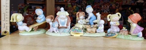 Vintage 1984 Cabbage Patch Kids Porcelain Figurines Easter Spring Summer Theme - Picture 24 of 24