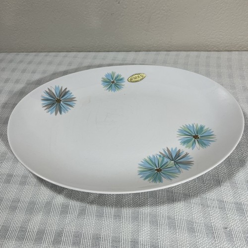 Mid Century Ironstone Kokura Ware Gay Dawn 2250 Serving Platter Aqua