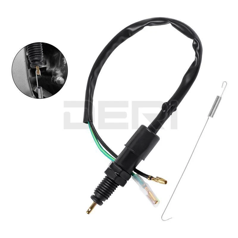 2X Interruptor de luz de freno trasero universal para motocicleta con resorte para Honda Yamaha Foto 2 de 4