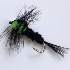 Fly Fishing MONTANA Flourescent GREEN EIGHT PACK- Trout Carp Chub Pike Bass #55