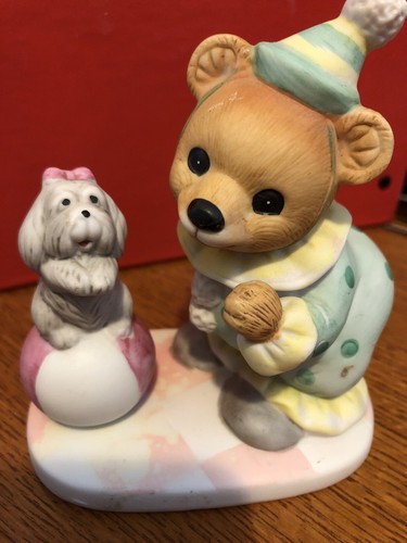 HOME INTERIOR HOMCO CLOWN BEAR WITH DOG FIGURINE #8881 - Picture 2 of 5