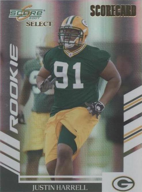 2007 Score Select - Rookie Justin Harrell #425 Scorecard /100 (RC) for ...