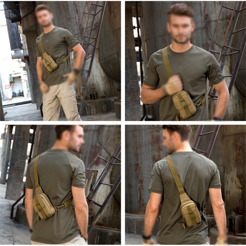 Bolsa De Hombro Táctica Bolsa De Pecho Bolsa Al Aire Libre Bolsa Teléfono Móvil - Imagen 6 de 13