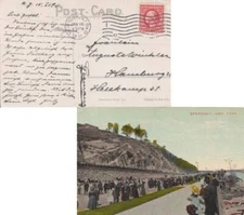 New York New York Sta. O 1911 machine  1890-1947  2c Washington Franklin PPC (Sp