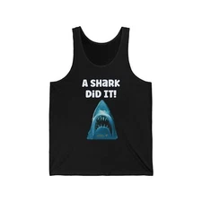 Funny Amputee TankTop for Women, A Shark Did It V1, Amputee Humor T-Shirt 