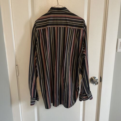 Camisa de manga larga de algodón a rayas para hombre ERMENEGILDO ZEGNA talla grande - Imagen 2 de 7
