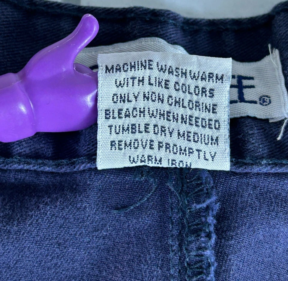 Pantalones cortos chinos Cherokee vintage de los 90 para hombre talla 34 azul marino bolsillos entrepierna de 7,5" pulgadas Foto 4 de 4