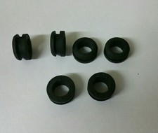 NEW 10 mm rubber donut style grommet BLACK Pack of 5 (Made in USA)