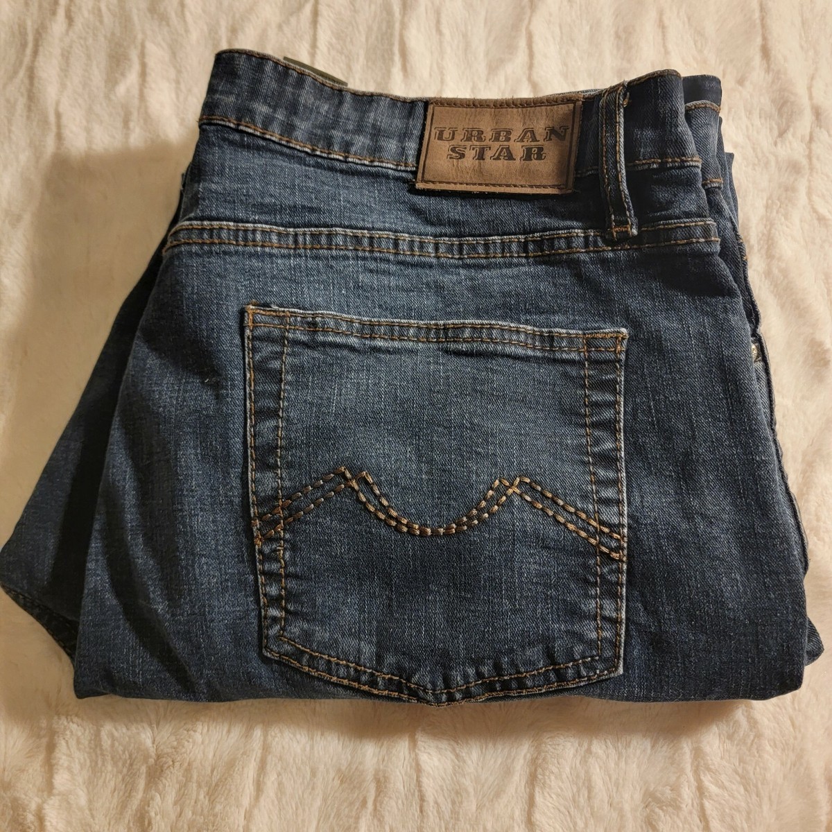 Urban Star Premium Apparel Men's Stretch Blue Jeans Size W38x30 Length