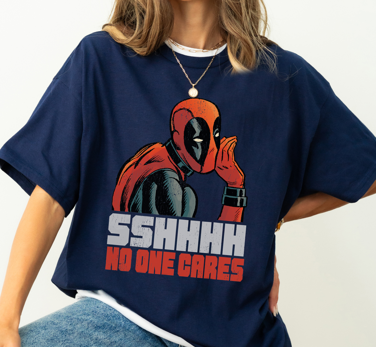 Marvel Deadpool No One Cares Shirt Unisex T-shirt Kid Tee