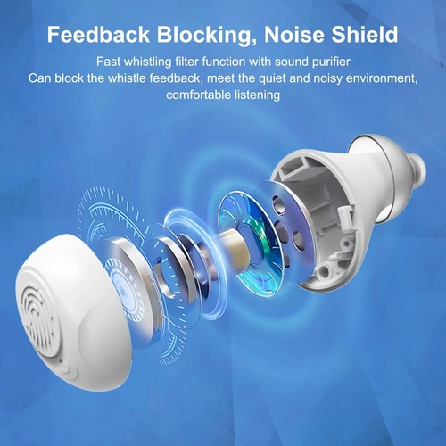 Rechargeable Hearing Aids Invisible in-Ear Digital Enhancer Sound Amplifier ITE - Picture 2 of 8
