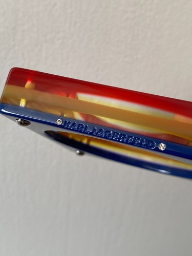 Karl Lagerfeld Colour Block Resin Layer Bangle w/Crystal from Swarovski - small - Picture 13 of 13