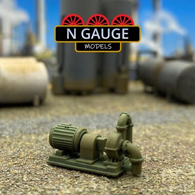 LACKIERT - Spur N Pumppumpe Skid - (Raffineriestation Tankstelle 1:160)