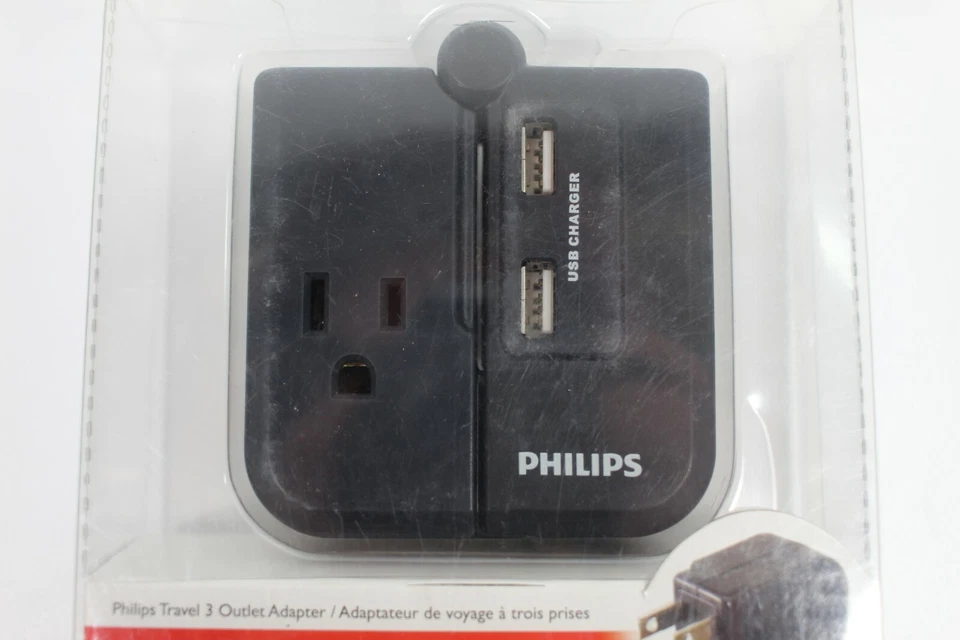 Philips Multiple Outlet Charging Ports for Traveling  3x AC & 2x USB Docking - Image 2 of 4