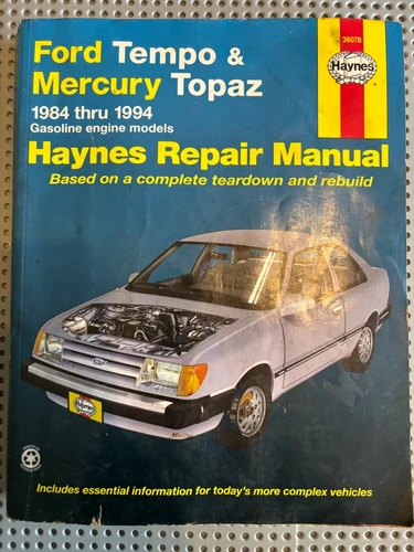 Haynes Auto Repair Manual Ford Tempo & Mercury Topaz 1984 thru 1994