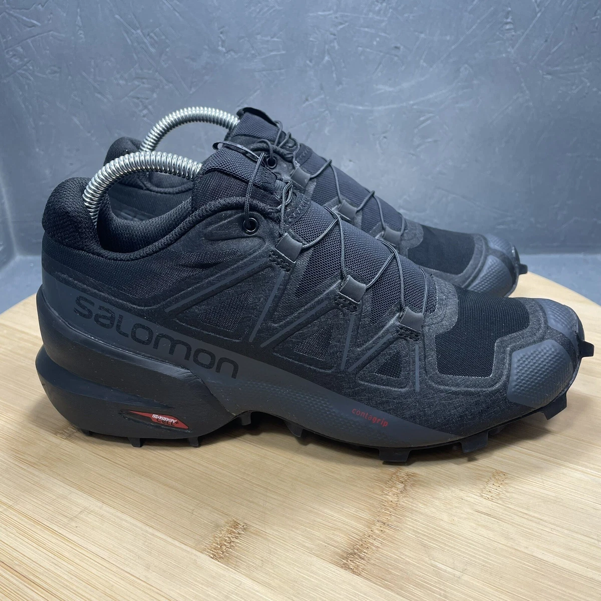 Salomon Speedcross 5 Black Men's Size 7.5 Hiking Trail Shoes 406849  ￼Ortholite