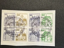 Germany booklet 1231b used (1) on paper