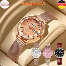 Reloj de pulsera para mujer Poedagar 312 cuarzo moda elegante cristal brillante reloj reloj