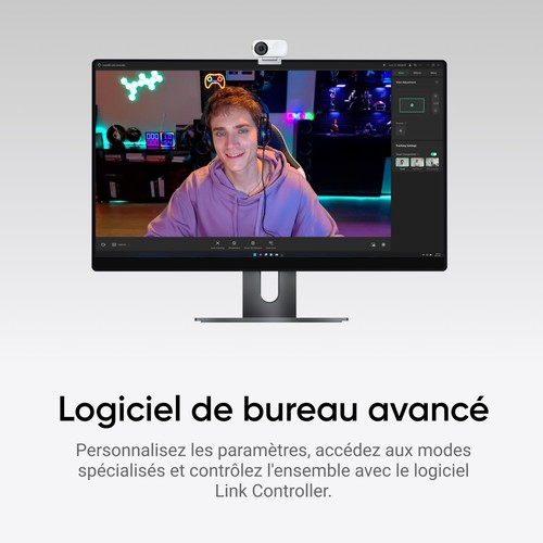 Link 2C Pack Standard Blanc Arctique - Webcam 4K pour PC/Mac capteur 1/2" Cad... - Afbeelding 8 van 9