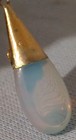 Vtg. Gold Plate On 925 Sterling Silver Large Loop/Hoop Drop Dangle Opalite... — photo 6